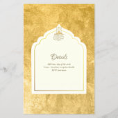 NIKAH - Sierlijke Islamitische Moskee Gouden Huwel Flyer (Achterkant)