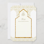 NIKAH - Sierlijke islamitische moskee gouden trouw Kaart (Achterkant)