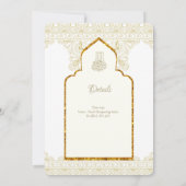 NIKAH - Sierlijke islamitische moskee gouden trouw Kaart (Achterkant)