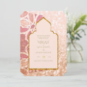 NIKAH - Sierlijke Roze Gouden Trouwring van Roségo Kaart (Staand voorkant)