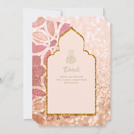 NIKAH - Sierlijke Roze Gouden Trouwring van Roségo Kaart (Achterkant)
