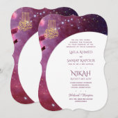 Nikah Trouw Uitnodigingen | Islamitische Walimah M (Voorkant / Achterkant)