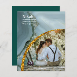 NIKAH - Trouwbudget Agate Goud Teal FOTO