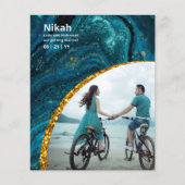 NIKAH - Trouwbudget Agate Goud Teal FOTO (Voorkant)