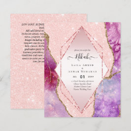 Nikah Trouwkaarten  AGATE GOUD GLITTER BUDGET