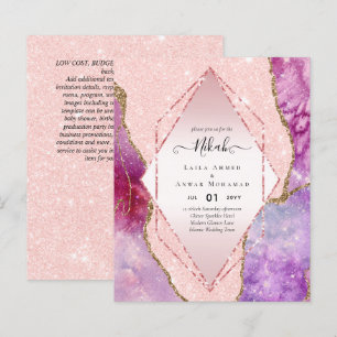 Nikah Trouwkaarten  AGATE GOUD GLITTER BUDGET