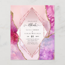 Nikah Trouwkaarten  AGATE GOUD GLITTER BUDGET