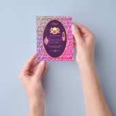 NIKAH - uitnodiging tot Paarse bruiloft in Moskee Flyer (Hand)