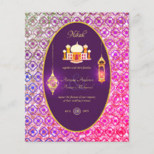 NIKAH - uitnodiging tot Paarse bruiloft in Moskee