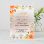 Nikah Valima Ceremony Wedding Invitation Sinaasapp Kaart (Staand voorkant)