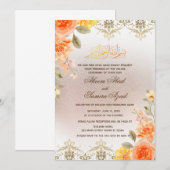 Nikah Valima Ceremony Wedding Invitation Sinaasapp Kaart (Voorkant / Achterkant)