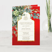 Nikah Walimah Wedding Invitation Programme RSVP Kaart (Voorkant)