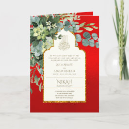 Nikah Walimah Wedding Invitation Programme RSVP Kaart