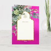 Nikah Walimah Wedding Invitation Programme RSVP Kaart (Achterkant)