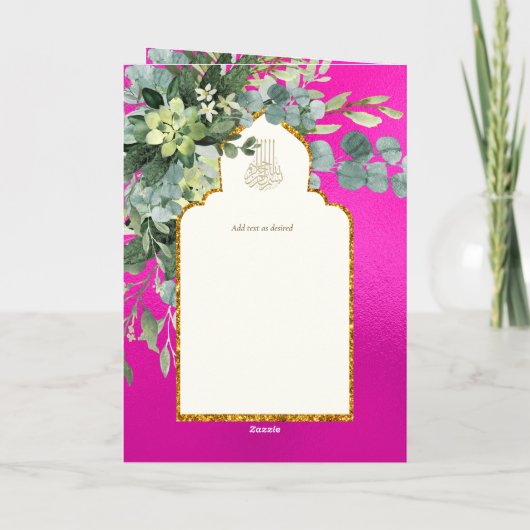 Nikah Walimah Wedding Invitation Programme RSVP Kaart (Achterkant)