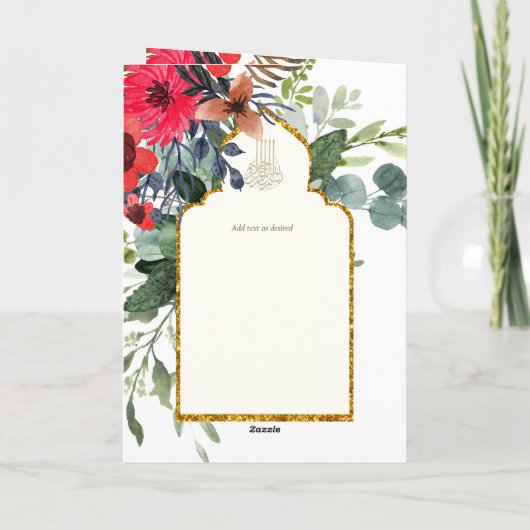 Nikah Walimah Wedding Invitation Programme RSVP Kaart (Achterkant)