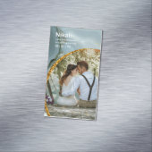 NIKAH - Weddenschapsbudget Agate Gold Blauwgroen F Magnetisch Visitekaartje (Voorbeeld)