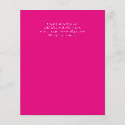 NIKAH Wedding Invitations Modern Sparkle (Achterkant)