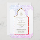 NIKAH Wedding Invite -  Moskee Walimah Kaart (Voorkant)