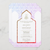 NIKAH Wedding Invite - Moskee Walimah Kaart (Voorkant / Achterkant)