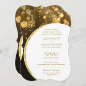 Nikah Wedding Invites | Islamic Walimah Modern Kaart (Voorkant / Achterkant)
