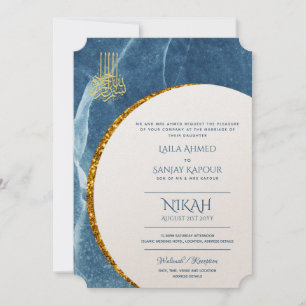 Nikah Wedding Invites Islamic Walimah Modern Kaart