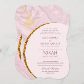 Nikah Wedding Invites | Islamic Walimah Modern Kaart (Voorkant / Achterkant)