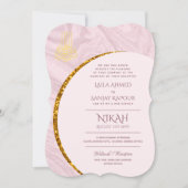 Nikah Wedding Invites | Islamic Walimah Modern Kaart (Voorkant)
