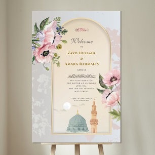 Nikah Welkom Bord Islamitisch Huwelijk Groene Ko