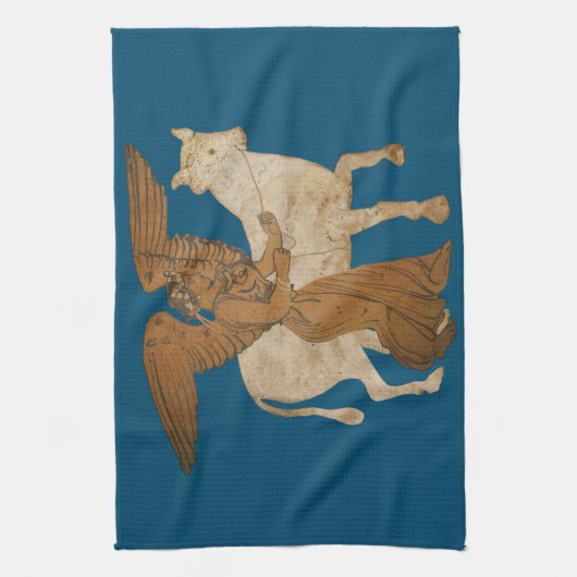 Nike en een stier theedoek (Verticaal)