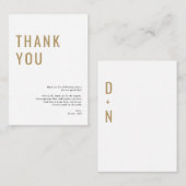 Niki eenvoudige minimalistische dank u behuizing K Informatiekaartje (Voorkant / Achterkant)