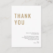 Niki eenvoudige minimalistische dank u behuizing K Informatiekaartje (Voorkant)