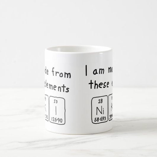 Niki periodieke mok naam tabel (Center)