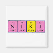 Niki periodieke table name magnet (Voorkant)
