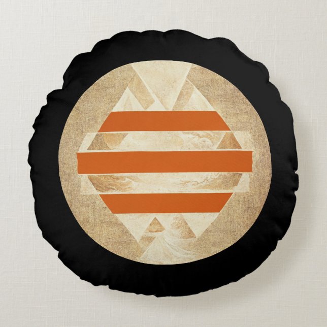 Nikias Logo Rond Kussen (Voorkant)
