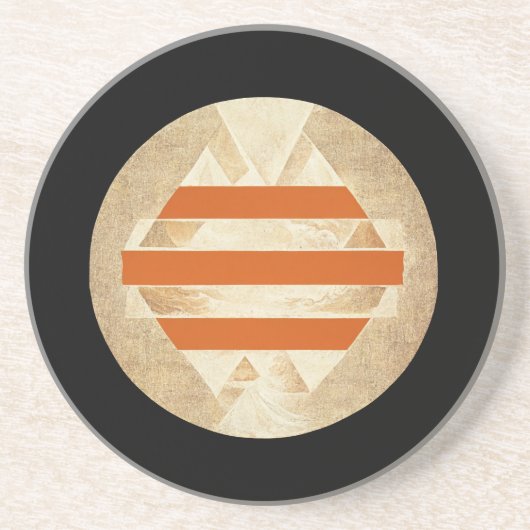 Nikias Logo Zandsteen Onderzetter (Voorkant)