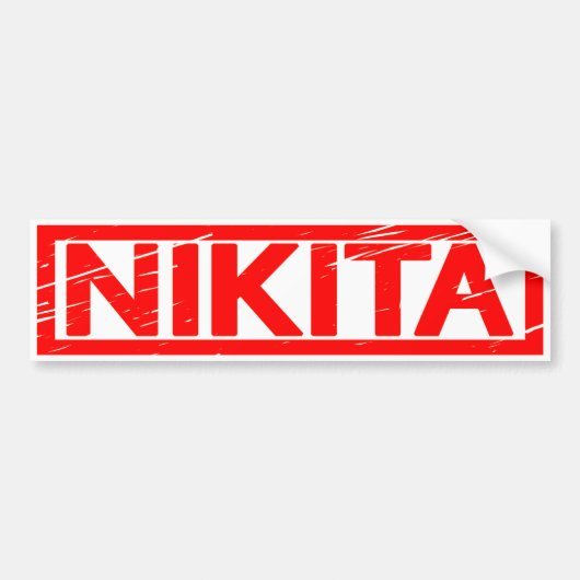 Nikita Stamp Bumpersticker (Voorkant)