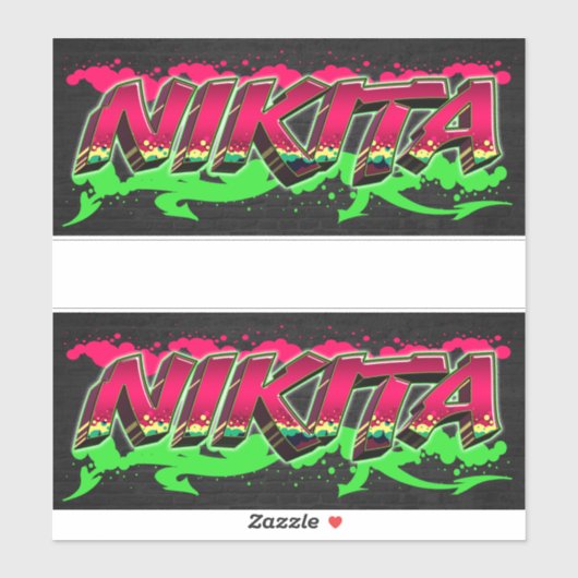 Nikita Vorname Name Graffiti Aufkleber Sticker (Vel)