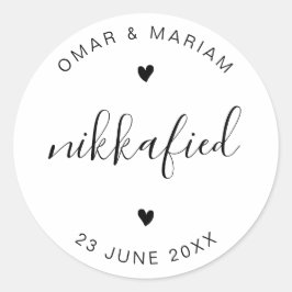 Nikkafied Elegant Quote met zwarte tekst Ronde Sticker