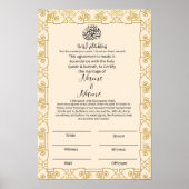 Nikkah-certificaat Poster (Voorkant)