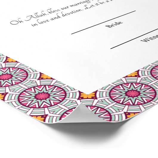 nikkah certificate poster (Hoek)