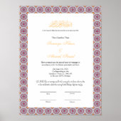 nikkah certificate poster (Voorkant)