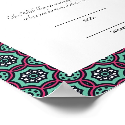 nikkah contract poster (Hoek)