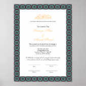 nikkah contract poster (Voorkant)