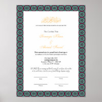 nikkah contract poster