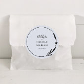 Nikkah Elegant Cloud Botanische Huwelijksgunst Ronde Sticker