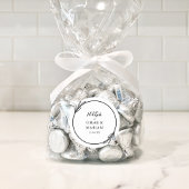 Nikkah Elegant Zwart Wit Huwelijksgunst Ronde Sticker