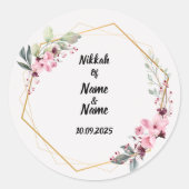 Nikkah favor stickers  (Voorkant)