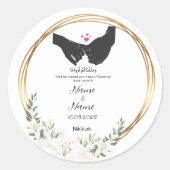 Nikkah gunststickers  ronde sticker (Voorkant)