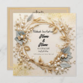 Nikkah huwelijksuitnodiging kaart (Voorkant / Achterkant)